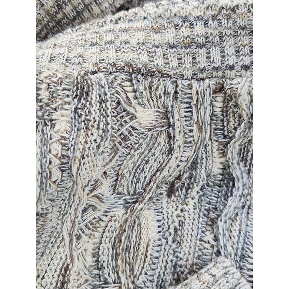 Idea Uomo Sweater Men's XXL Gray 3D Textured Crew Neck Cosby Style VTG 90s *Hole - Picture 4 of 7